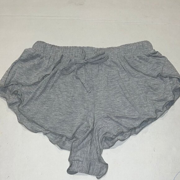 FREE People The Essential Heather Grey Ruffled Lounge Shorts Size XS - Picture 12 of 15